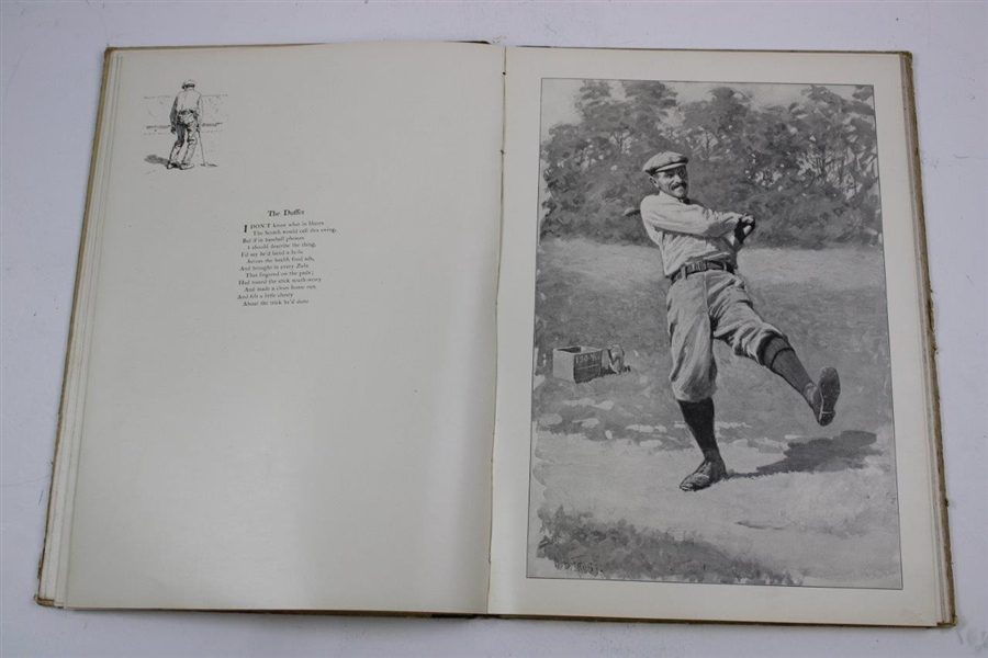 1904 'Drawings by A.B. Frost' 1st Edition Book Includes Three (3) Golfing Prints