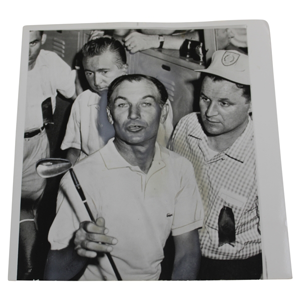 1956 US Open Press Photo of Ben Hogan Showing Off His New Equalizer