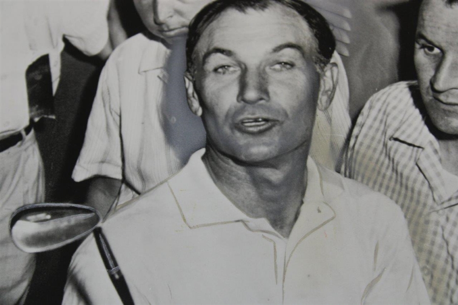 1956 US Open Press Photo of Ben Hogan Showing Off His New Equalizer