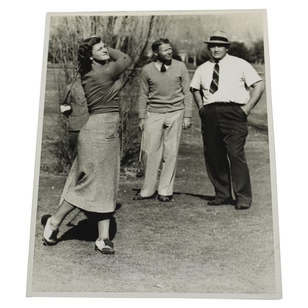 Babe Zaharias 1938 Finishing Her Swing Press Photo