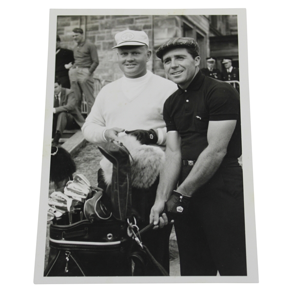 Jack Nicklaus & Gary Player In Front of R&A Clubhouse Press Photo
