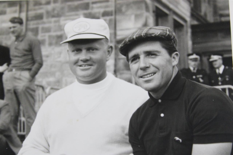 Jack Nicklaus & Gary Player In Front of R&A Clubhouse Press Photo