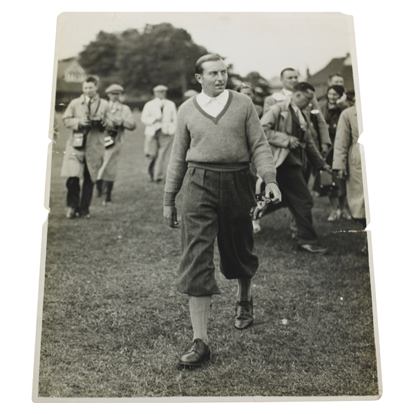 Henry Cotton Walking In The Crowds Press Photo at a Golf Tournament