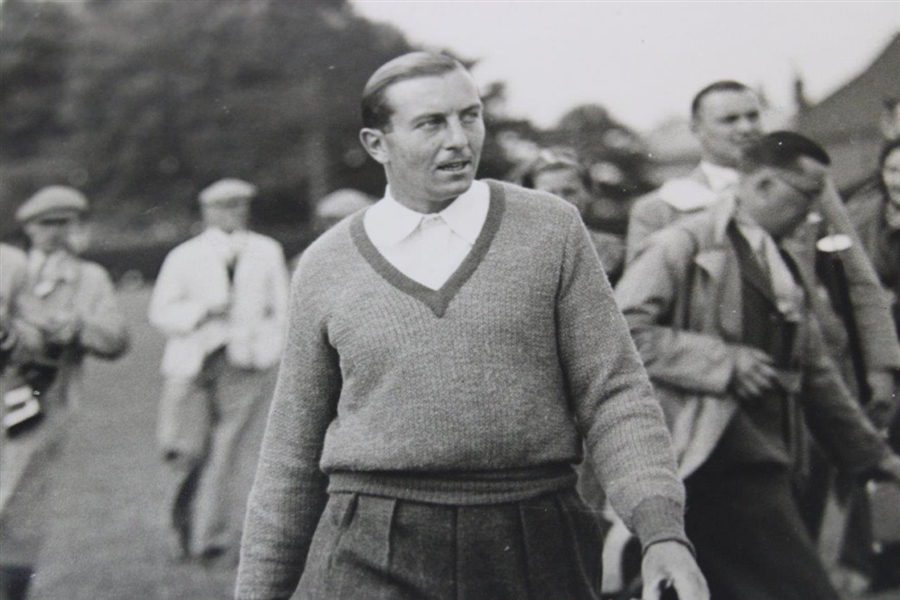 Henry Cotton Walking In The Crowds Press Photo at a Golf Tournament