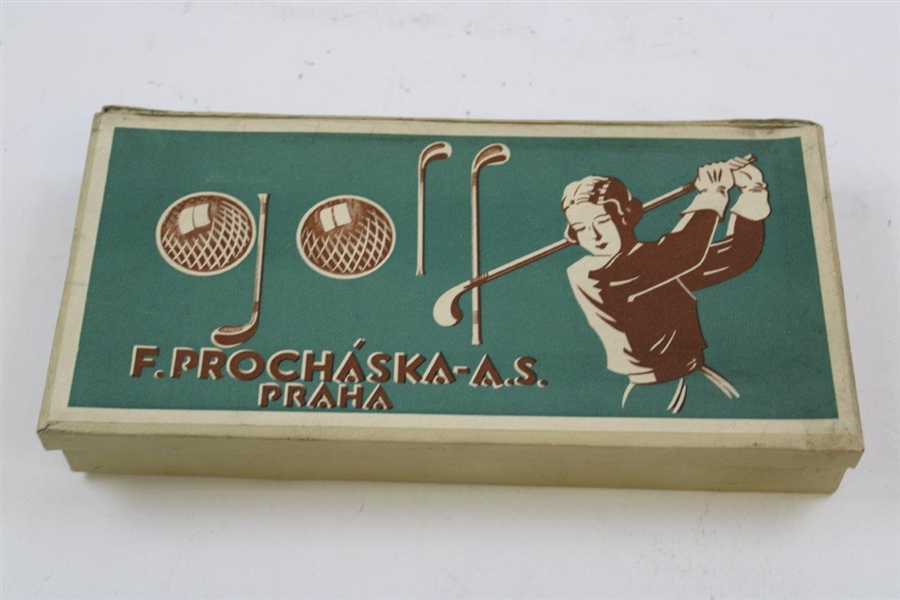 c.1940 'Golf' Themed F. Prochaska-A.S. Praha Empty Box