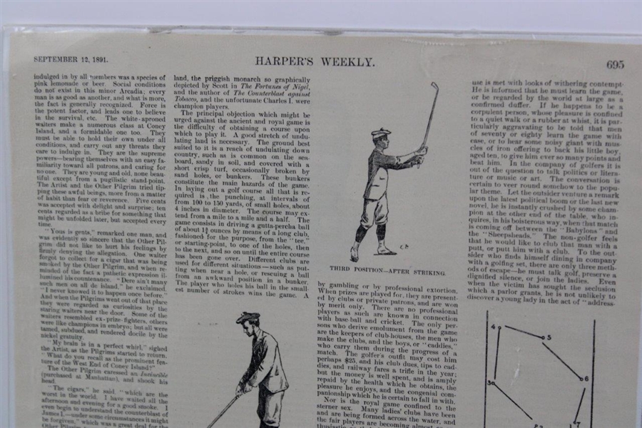 1891 Harpers Weekly Showing Royal Game Of Golf