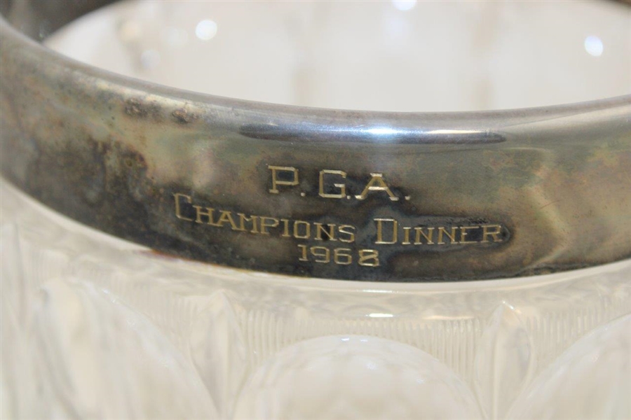 1968 PGA Champions' Dinner Past Champ Don January Gifted Ice Bucket to Al Geiberger