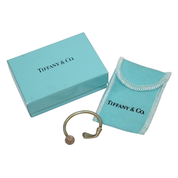 Tiffany & Co. Golf Club w/Golf Ball Sterling Silver Keychain in Original Box
