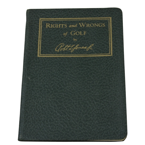 1935 'Rights And Wrongs Of Golf' Green Leather Cover Booklet