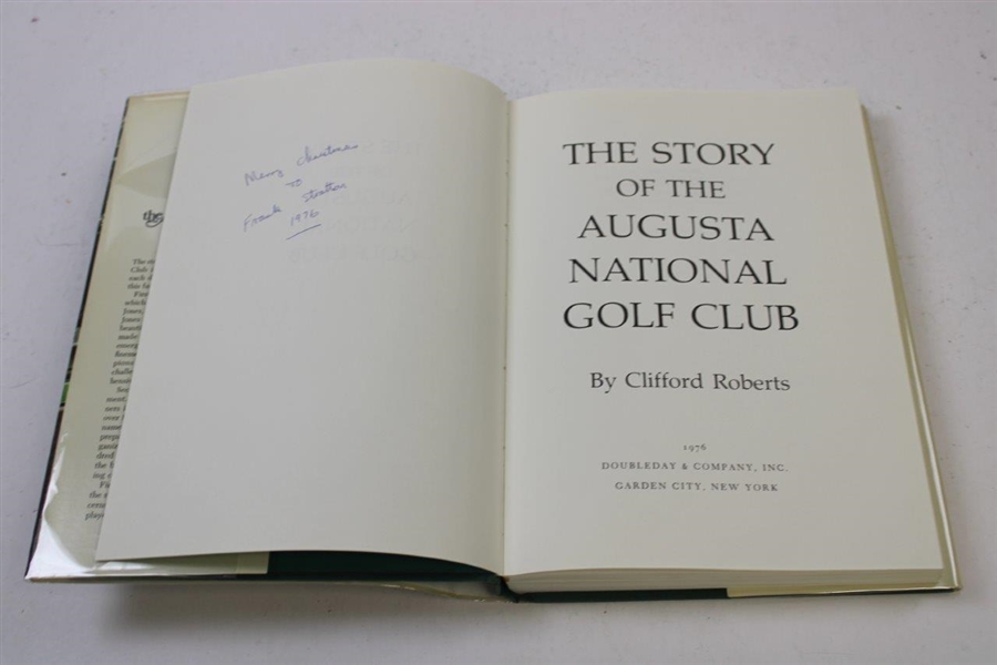 1976 'The Story Of The Augusta National Golf Club' 1st Ed Book by Clifford Roberts