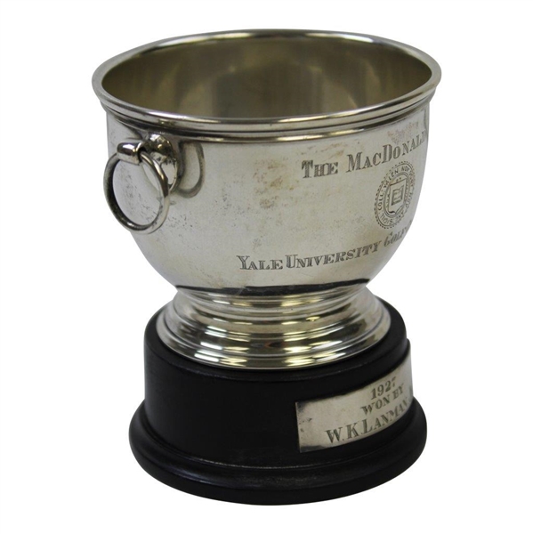 Yale University Golf Championship, 1927 The Macdonald Cup, Won By W.K. Lanman Jr., Sterling Silver Cup 