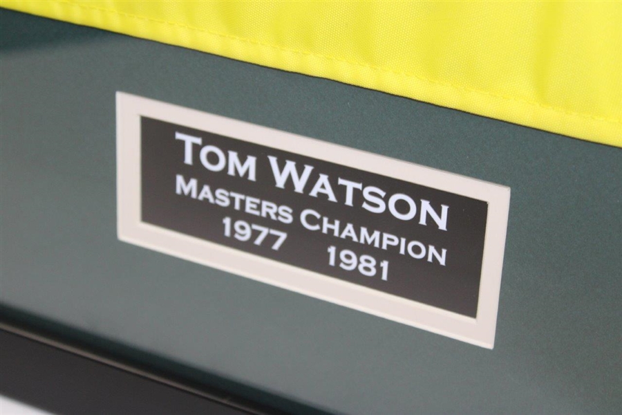 Tom Watson Signed 2022 Masters Embroidered Flag w/Years Won - Framed JSA #XX64203