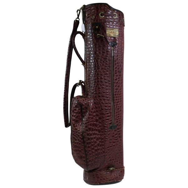 Vintage Classic Golf Bag Alligator Skin Pattern Maroon In Color 8 Dunlop