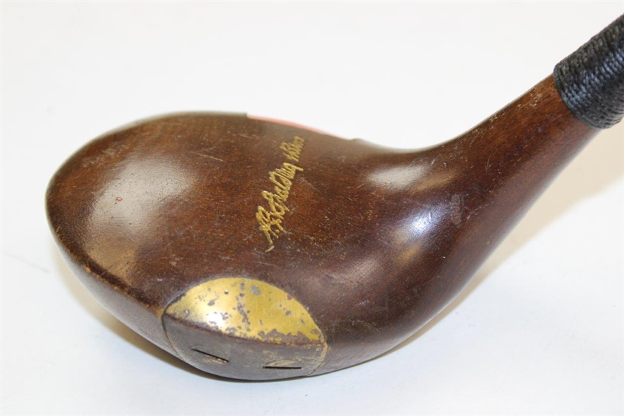 AG Spalding Bros Brassie Or 2 Wood B-54 Fancy Face Pat'D 1909 & 1926 Left Handed Repaired Shaft