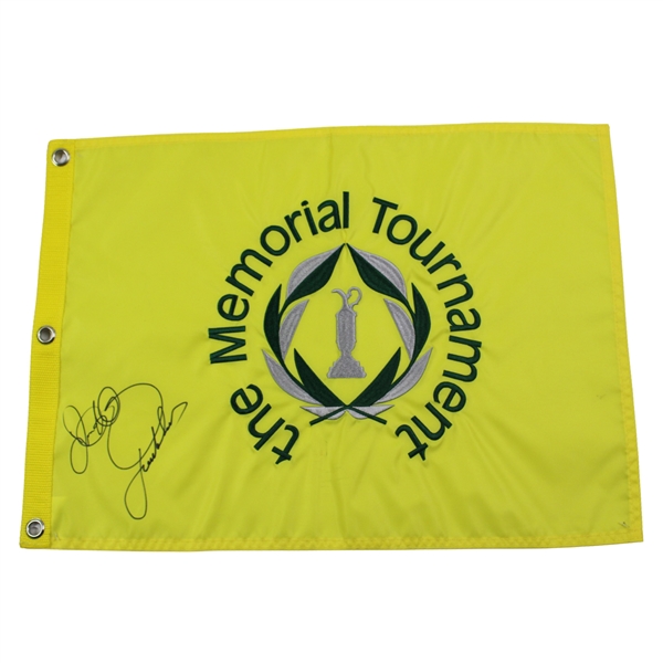 Jordan Spieth & Rory McIlroy Signed The Memorial Tournament Flag JSA ALOA