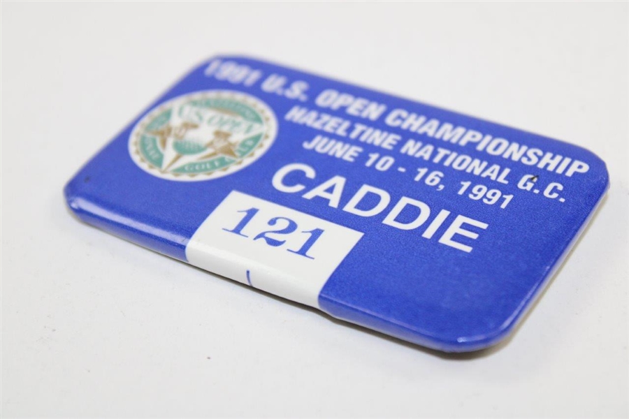 Caddie Badge from Payne Stewarts Win at the 1991 US Open at Hazeltine - Bob Burns Collection