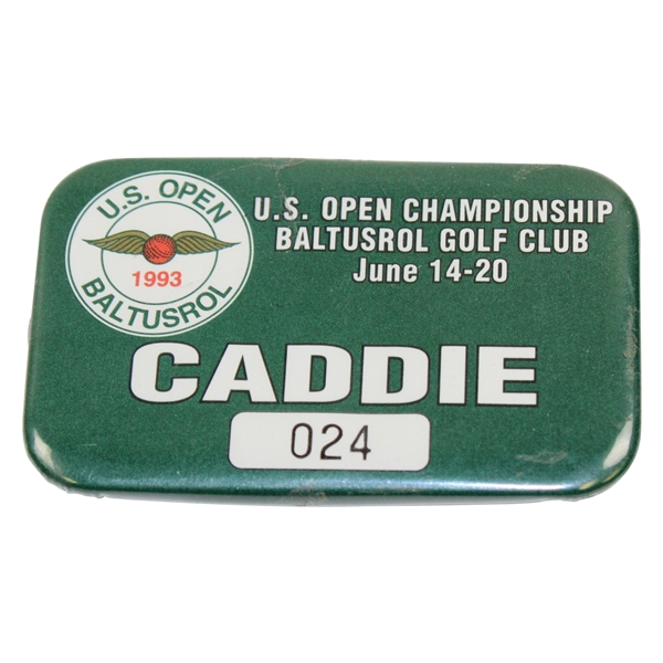 1993 US Open at Baltusrol Golf Club Caddie Badge #024