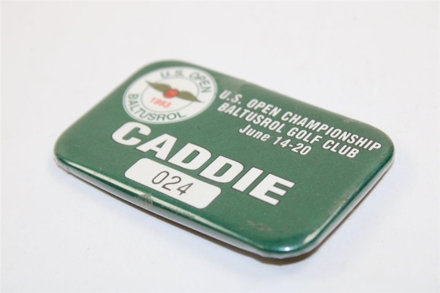 1993 US Open at Baltusrol Golf Club Caddie Badge #024