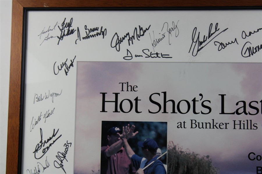 2000 Hot Shots Last Shot Poster Signed by Many - Framed JSA ALOA