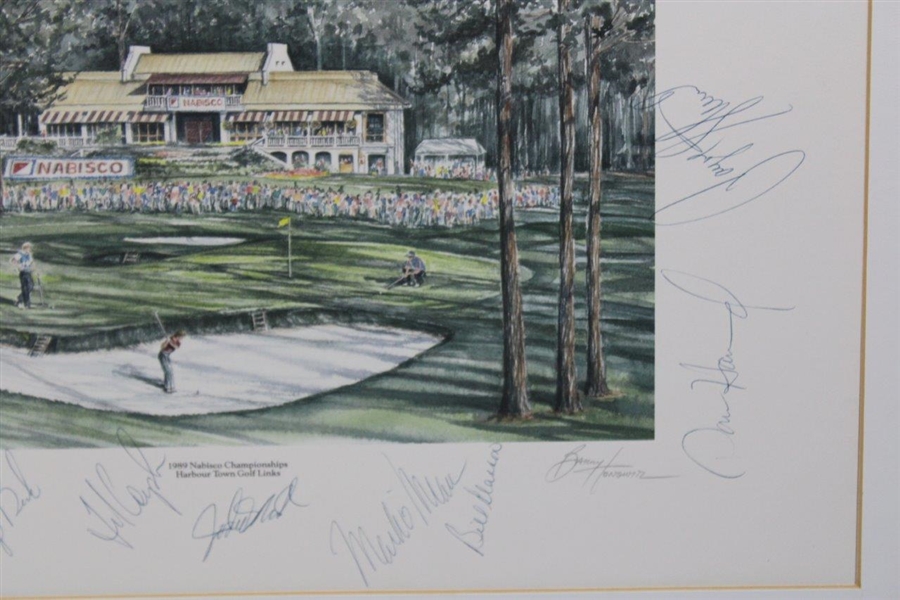 Stewart, Goalby & others Signed 1989 Nabisco Harbour Town Golf Links Ltd Ed Print - Framed JSA ALOA