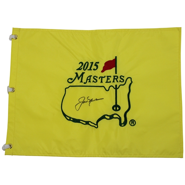 Jack Nicklaus Signed 2015 Masters Tournament Embroidered Flag JSA ALOA