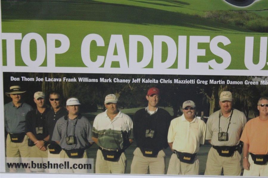 Fluff Cowan, Joe Lacava & Other Caddies Bushnell #1 Laser on Tour Poster