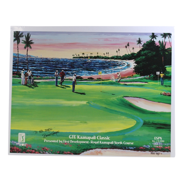 Artist Brent Hayes Signed 1990 GTE Kaanapali Classic Poster