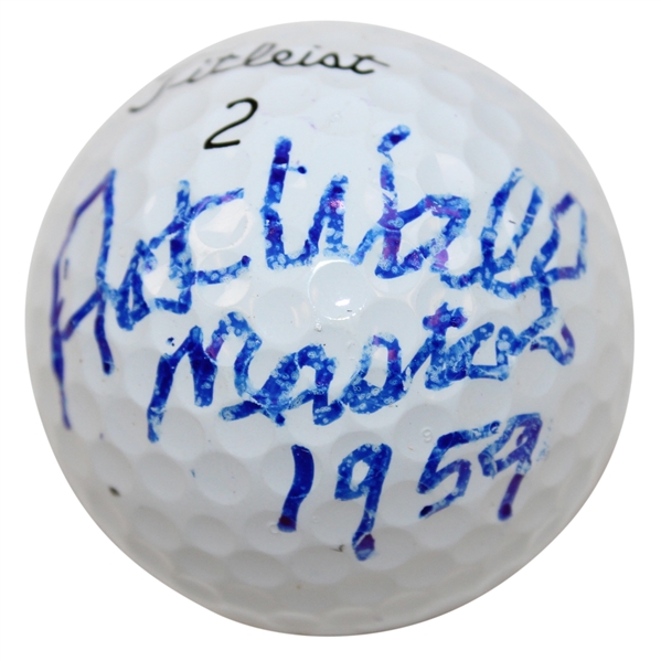 Art Wall Signed Titleist Logo Golf Ball with 'Masters 1959' JSA ALOA