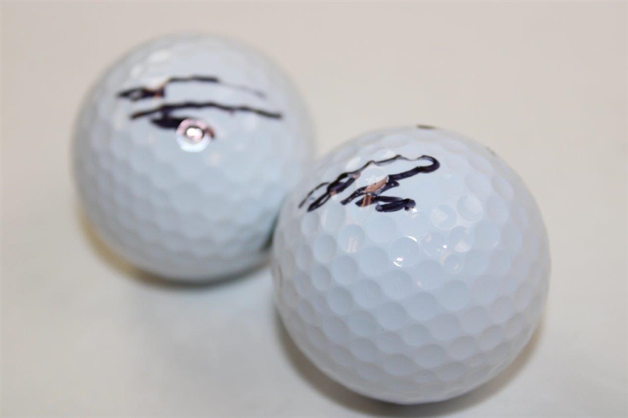 Two (2) Ryo Ishikawa Signed Golf Balls JSA ALOA