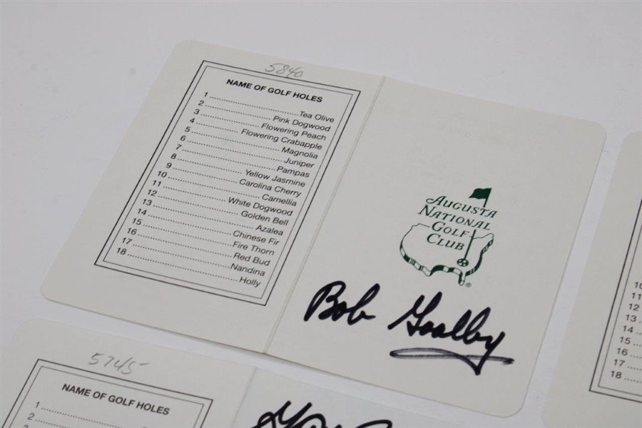 Masters Champs Ford, Brewer, Goalby & Archer Signed Augusta National Scorecards JSA ALOA
