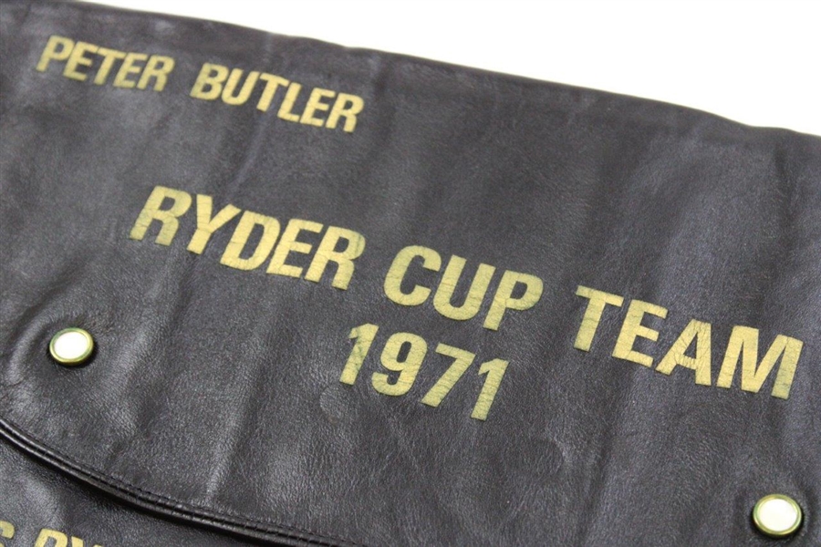 Peter Butler's 1971 Ryder Cup Team Gifted Leather Gloves Bag/Case by Pittard's