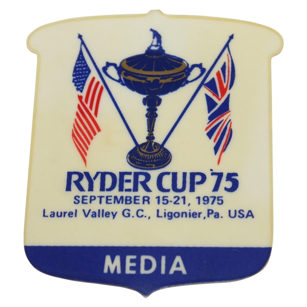 1975 Ryder Cup Matches at Laurel Valley G.C. Media Badge