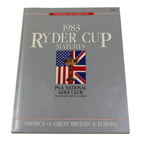 1981 & 1983 Ryder Cup Programs - Walton Heath Golf Club & PGA National Golf Club
