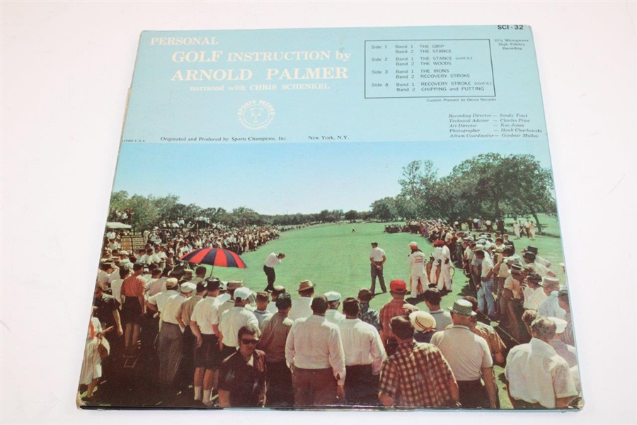 Personal Golf Instructions From Driver Through Putter Vinyl by Arnold Palmer w/Pamphlet