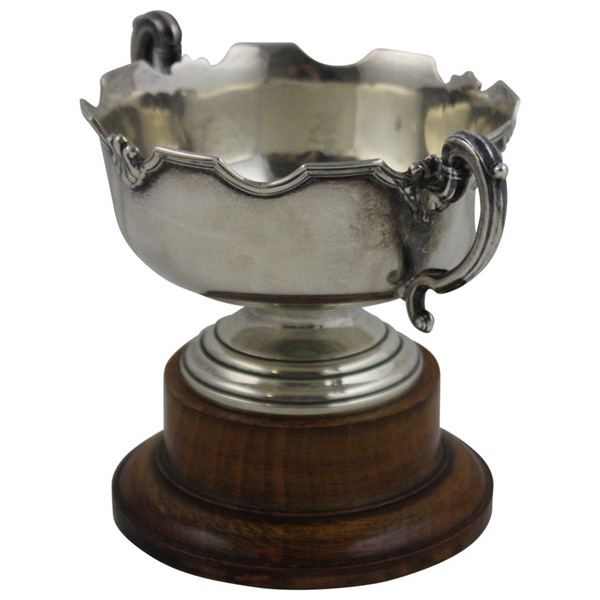 1934 Eastward Ho! Golf Club Warth Challenge Sterling Silver Trophy With Wooden Base