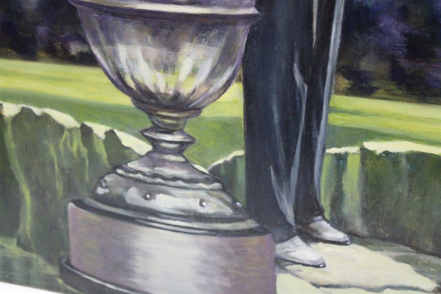 Original Arnold Palmer Claret Jug Farewell Acrylic on Canvas Painting By Artist Provard