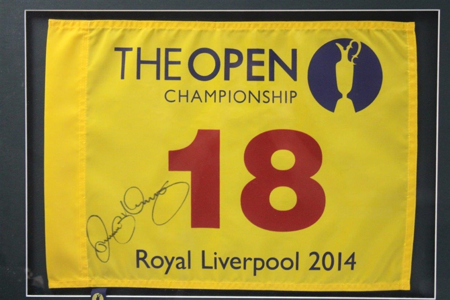 2014 Major Champions Winners Signed Flag Display - 2 Rory McIlroy Signatures JSA ALOA