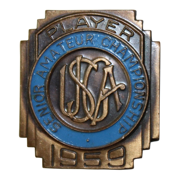 1959 USGA Senior Amateur Championship Contestant Badge