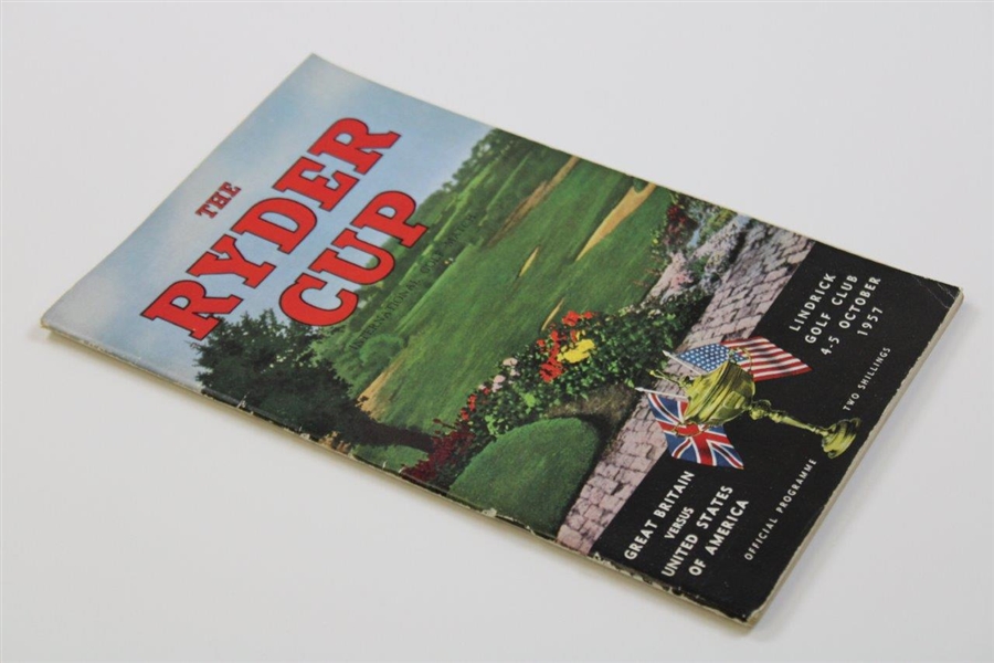 1957 Ryder Cup At Lindrick Golf Club Program