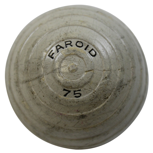 c. 1915 Faroid Company 75 Golf Ball w/ Raised Centric Lines