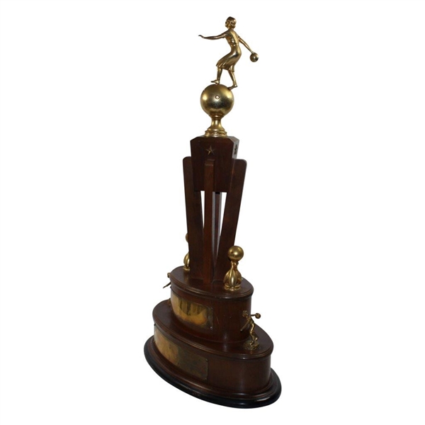Babe Zaharias' 1953 Tampa Golf & CC Mixed Doubles Inv. Championship Bowling Trophy