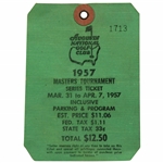 1957 Masters Tournament SERIES Badge #1713 - Doug Ford Winner