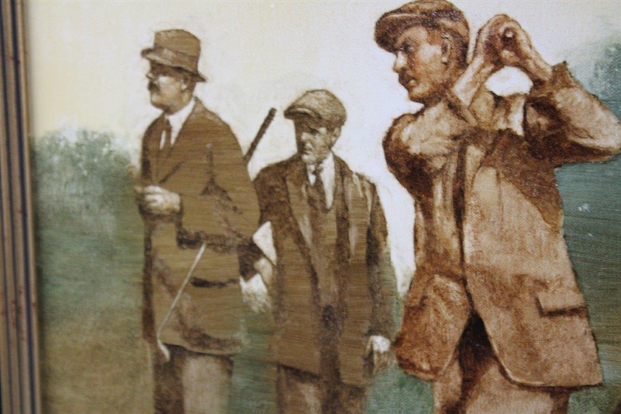 Original Harry Vardon & Ted Ray in 1898 Open Oil Painting 'Vardon & Ray' By Artist Robert Fletcher