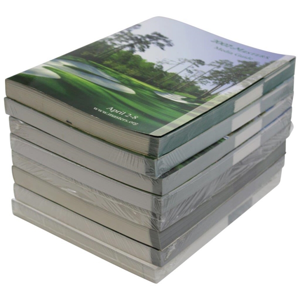 Eight (8) Masters Tournament Official Media Guide Books - 2007-2013 & 2019