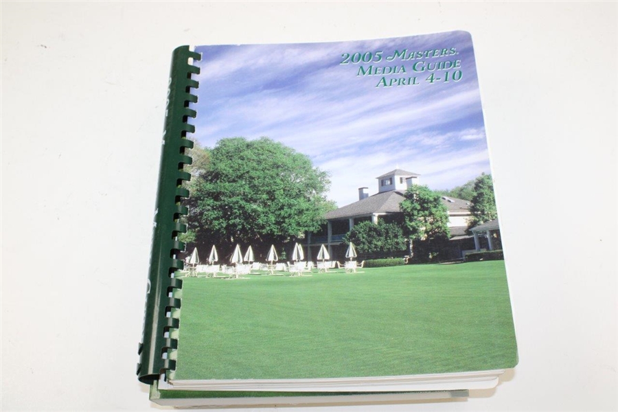 Four (4) Masters Tournament Official Media Guide - 2000, 2005, 2009 & 2010