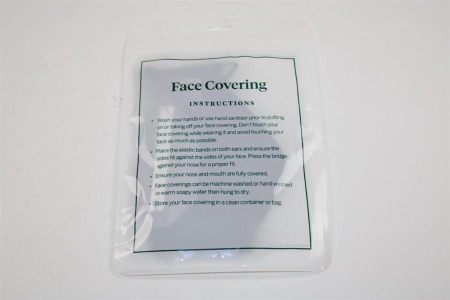 Masters Tournament Official Face Covering Mask in Original Packaging - Size S/M Unused