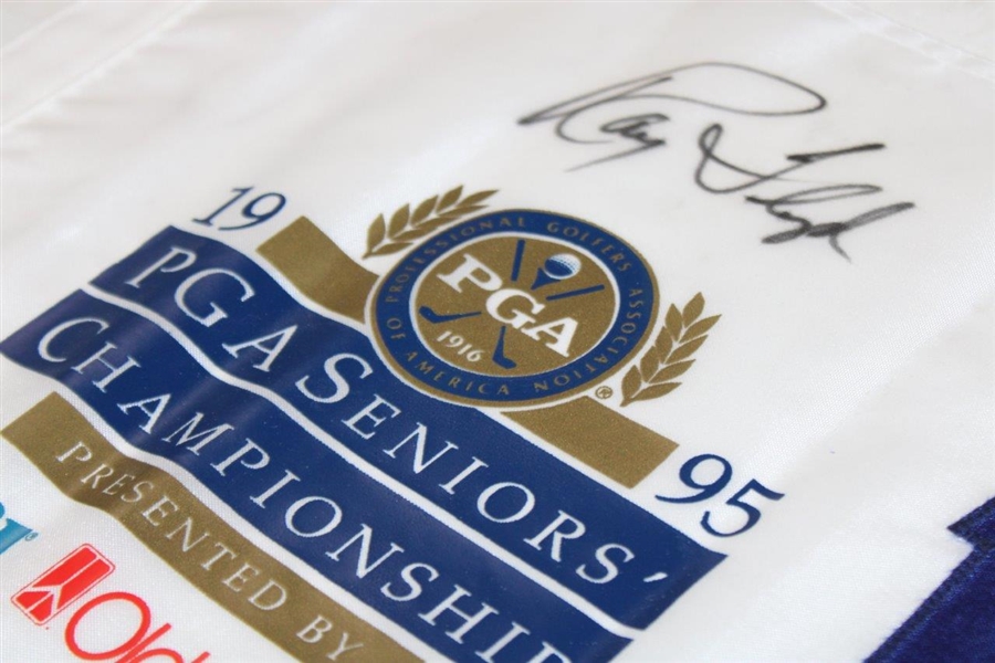 Ray Floyd Signed 1995 PGA Seniors Championship Screen Flag Beckett #BL67155