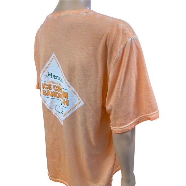 Masters Georgia Peach Ice Cream Sandwich Concessions Icons Garment Dyed T-Shirt - Size Large