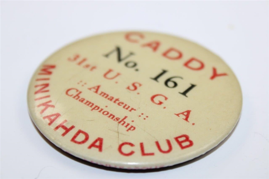 1927 US Amateur at Minikahda Caddy Badge - Bobby Jones Winner