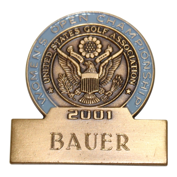 Kim Bauer’s 2001 Womens U. S. Open Contestant Badge - Pine Needles Lodge & Golf Club